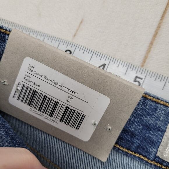 Everlane NWT curvy The Way High  skinny jeans organic cotton crop faded blue - Picture 6 of 9